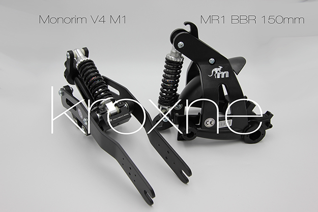 Sospensioni anteriori e posteriori Monorim - Sospensione anteriore Monorim V4 M1 - sospensione posteriore MR1 BBR 150mm